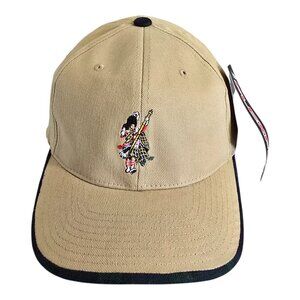 NEW w/ Tags! Dewar's Scotch Whiskey Fitted Baseball Cap Beige Tan Size S/M